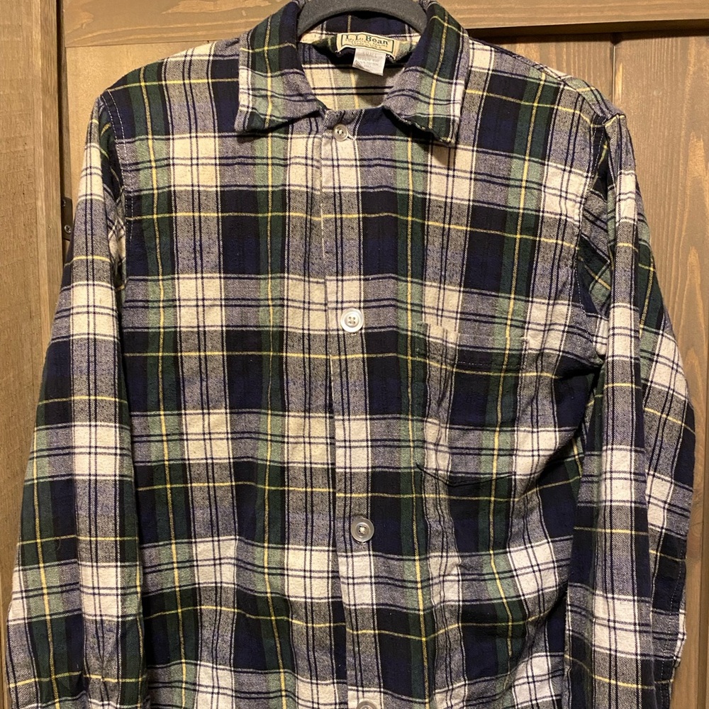 LL Bean Button Up Flannel Shirt Men’s S